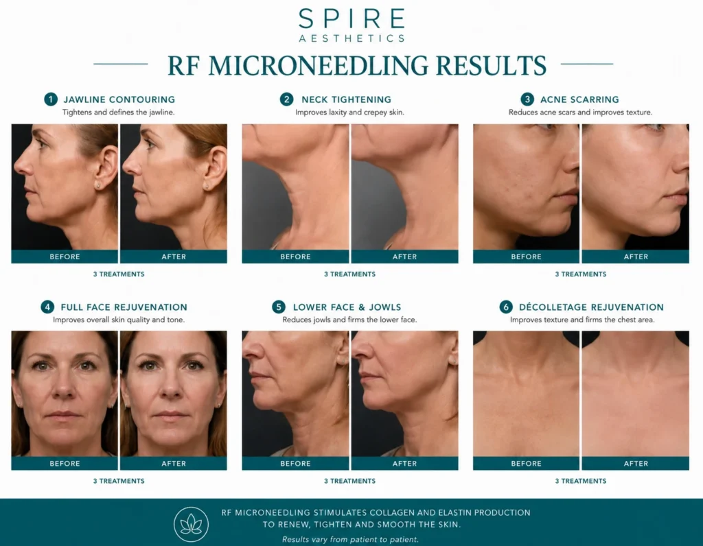 RF Microneedling Skin tightening Brackley results
